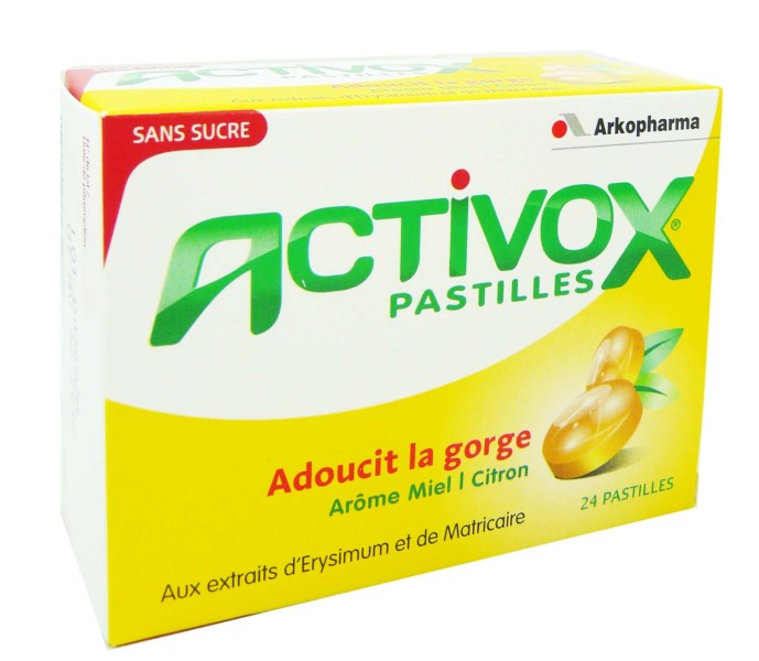 ARKOPHARMA ACTIVOX MIEL CITRON 24 PASTILLES Compléments aux plantes