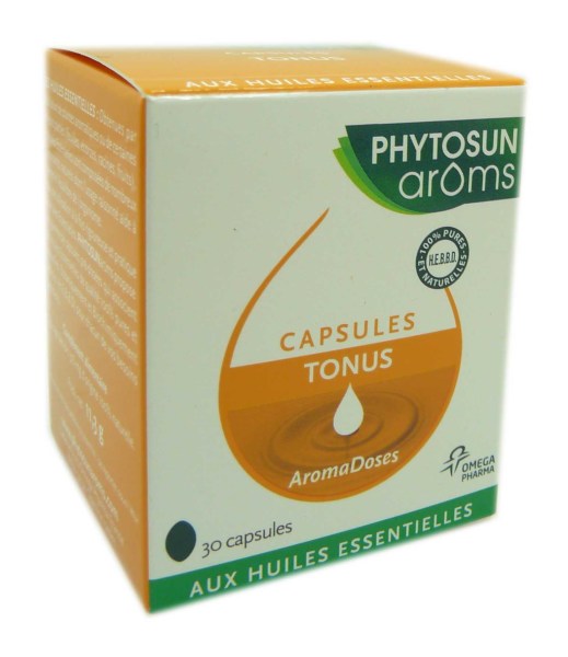 PHYTOSUN AROMS 30 CAPSULES TONUS AUX HUILES ESSENTIELLES