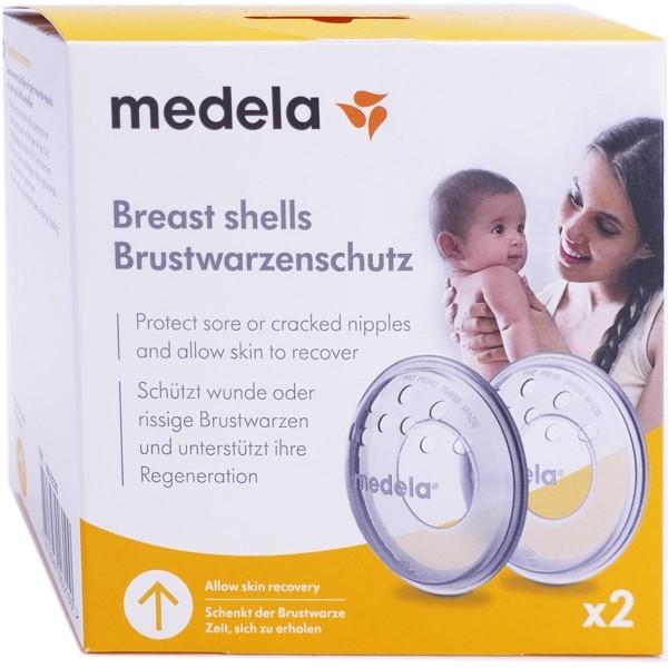 Protège mamelon x2 Medela en cas de mamelons endoloris ou fissurés, les  coquilles d'allaitement protègent votre peau